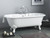 Cheviot 2170-WW-6-WH REGAL Cast Iron Bathtub with Faucet Holes and Shaughnessy Feet - 68" x 31" x 24" w/ White Feet