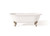 Cheviot 2170-WW-7-BN REGAL Cast Iron Bathtub with Faucet Holes and Shaughnessy Feet - 68" x 31" x 24" w/ Brushed Nickel Feet