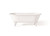 Cheviot 2170-WW-8-WH REGAL Cast Iron Bathtub with Faucet Holes and Shaughnessy Feet - 68" x 31" x 24" w/ White Feet