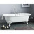 Cheviot REGAL Cast Iron Bathtub with Continuous Rolled Rim and Shaughnessy Feet - 68" x 31" x 24" w/ Polished Brass Feet - Custom Color of Choice - 2171-WC-PB