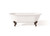 Cheviot 2171-WW-AB REGAL Cast Iron Bathtub with Continuous Rolled Rim and Shaughnessy Feet - 68" x 31" x 24" w/ Antique Bronze Feet