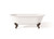 Cheviot REGAL Cast Iron Bathtub with Continuous Rolled Rim and Shaughnessy Feet - 68" x 31" x 24" w/ Antique Bronze Feet - 2171-WW-AB