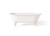 Cheviot 2171-WW-WH REGAL Cast Iron Bathtub with Continuous Rolled Rim and Shaughnessy Feet - 68" x 31" x 24" w/ White Feet