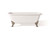 Cheviot 2173-WW-BN SPENCER Cast Iron Bathtub - 66.875x31.875x27 w/ Brushed Nickel Feet