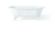 Cheviot 2175-WC-CH REGAL Cast Iron Bathtub with Continuous Rolled Rim - 70" x 31" x 26" w/ Chrome Feet