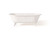 Cheviot REGAL Cast Iron Bathtub with Continuous Rolled Rim - 70" x 31" x 26" w/ White Feet - 2175-WW-WH