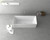 Cheviot 4131-WW NAVONA Solid Surface Free-Standing Bathtub - 63" x 27.5" x 21.625"