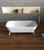 Cheviot PALERMO Solid Surface Bathtub - 70.75" x 31.5" x 23.75" w/ Integrated Solid Surface Legs - 4173-WW