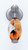 JVJ Satin Nickel 30 mm (1 3/16") Pendant Drop Door Pull - Gold and Silver on Orange - 47846