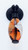 JVJ Oil Rubbed Bronze 30 mm (1 3/16") Pendant Drop Door Pull - Gold and Silver on Orange - 47820