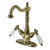 Kingston Brass KS1493WLL Wilshire Two Handle Single Hole Lavatory Faucet, Antique Brass