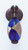JVJ Old World Bronze 30 mm (1 3/16") Pendant Drop Door Pull - Gold and Silver on Blue - 47712