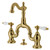 Kingston Brass KS7977PL English Country Bridge Bathroom Faucet with Brass Pop-Up, Brushed Brass