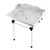 Kingston Brass LMS30MASQ5 Pemberton 30" Carrara Marble Console Sink with Acrylic Legs, Marble White/Oil Rubbed Bronze