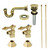 Kingston Brass CC43102VOKB30 Traditional Plumbing Sink Trim Kit with P-Trap and Overflow Drain, Polished Brass