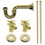 Kingston Brass KPK102P Plumbing Supply Kits Combo, 1/2" IPS Inlet, 3/8" Comp Oulet