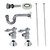 Kingston Brass CC43101VOKB30 Traditional Plumbing Sink Trim Kit with P-Trap and Overflow Drain, Polished Chrome