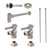 Kingston Brass CC43108DLVKB30 Modern Plumbing Sink Trim Kit with Bottle Trap and Drain, Brushed Nickel