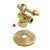 Kingston Brass CC43107K 1/2" FIP x 3/8" OD Comp Quarter-Turn Angle Stop Valve with Flange, Brushed Brass