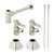 Kingston Brass CC43106DLLKB30 Modern Plumbing Sink Trim Kit with Bottle Trap, Polished Nickel
