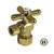 Kingston Brass CC33102X 3/8" IPS X 3/8" OD Comp Quarter-Turn Angle Stop Valve, Polished Brass