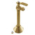 Kingston Brass CA8320BB Whitaker 1/2" Sweat x 3/8" O.D. Comp Angle Stop Valve with 5" Extension, Brushed Brass