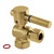 Kingston Brass CC33107DL 3/8" IPS X 3/8" OD Comp Quarter-Turn Angle Stop Valve, Brushed Brass