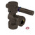 Kingston Brass CC54305DL 5/8" OD Comp X 1/2" or 7/16" Slip Joint Angle Stop Valve, Oil Rubbed Bronze