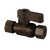 Kingston Brass KF3330ORB 3/8" Swivel X 3/8" OD Comp Straight Stop Valve, Oil Rubbed Bronze