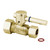 Kingston Brass CC44452DL 5/8" OD Comp X 1/2" OD Comp Straight Shut-Off Valve, Polished Brass