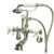 Kingston Brass Wall Mount Clawfoot Tub Filler Faucet with Hand Shower - Polished Chrome CC60T1