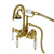 Kingston Brass Aqua Vintage AE7T7WLL Wilshire Wall Mount Clawfoot Tub Faucet, Brushed Brass