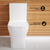 Swiss Madison SM-1T106 Concorde One-Piece Square Toilet Dual-Flush 1.1/1.6 gpf -Glossy White