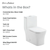 Swiss Madison SM-1T106 Concorde One-Piece Square Toilet Dual-Flush 1.1/1.6 gpf -Glossy White