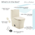 Swiss Madison SM-1T106BQ Concorde One-Piece Square Toilet Dual-Flush 1.1/1.6 gpf - Bisque
