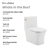 Swiss Madison SM-1T107 Concorde One-Piece Square Toilet Side Flush 1.28 gpf-Glossy White