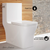 Swiss Madison SM-1T107 Concorde One-Piece Square Toilet Side Flush 1.28 gpf-Glossy White