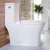 Swiss Madison SM-1T107 Concorde One-Piece Square Toilet Side Flush 1.28 gpf-Glossy White