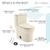 Swiss Madison  SM-1T111BQ Burdon One-Piece Elongated Toilet Vortex Dual-Flush 1.1/1.6 gpf in Bisque