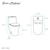 Swiss Madison SM-1T112BQ Ivy One-Piece Elongated Toilet Vortex Dual-Flush 1.1/1.6 gpf in Bisque