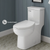 Swiss Madison SM-1T116 Classé One-Piece Toilet with Front Flush Handle 1.28 gpf - Glossy White