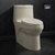 Swiss Madison SM-1T118BQ Virage One-Piece Elongated Toilet Vortex Dual-Flush 1.1/1.6 gpf - Bisque