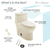 Swiss Madison SM-1T118BQ Virage One-Piece Elongated Toilet Vortex Dual-Flush 1.1/1.6 gpf - Bisque