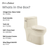 Swiss Madison SM-1T123BQ Virage One-Piece Elongated Toilet Vortex Side Flush 1.28 gpf - Bisque