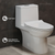Swiss Madison SM-1T126 Daxton One-Piece Elongated Dual-Flush Toilet 1.1/1.6 gpf - Glossy White