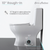 Swiss Madison SM-1T127 Ivy One-Piece Elongated Toilet, 10" Rough-In 1.1/1.6 gpf - Glossy White
