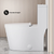 Swiss Madison SM-1T180 Dreux High Efficiency One-Piece Elongated Toilet with 0.8 GPF Water Saving Patented Technology - Glossy White