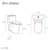 Swiss Madison SM-1T205BQ Sublime One-Piece Elongated Toilet Dual-Flush 1.1/1.6 gpf - Bisque