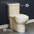 Swiss Madison SM-1T206BQ Sublime One-Piece Elongated Toilet Side Flush 1.28 gpf - Bisque