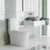 Swiss Madison SM-1T253 St. Tropez One-Piece Elongated Toilet Vortex Side Flush 1.28 gpf - Glossy White